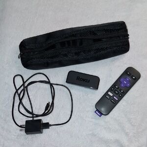 Roku Media Streamer with Black and Purple Remote